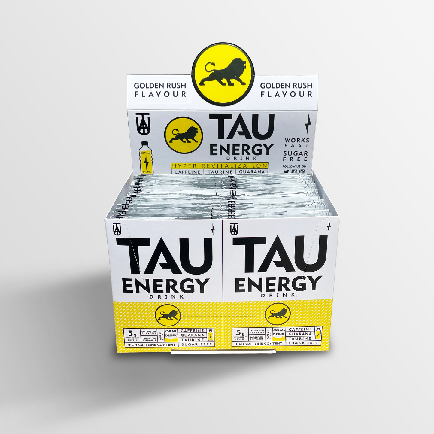 
                  
                    TAU Energy Drink Bundle - 6 Boxes of 48 x 5g Sachets
                  
                
