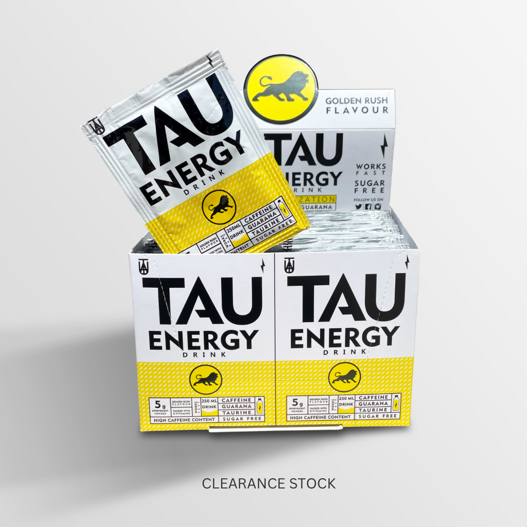 
                  
                    CLEARANCE STOCK TAU Energy Drink Bundle - 6 Boxes of 48 x 5g Sachets BEST BEFORE DEC23
                  
                