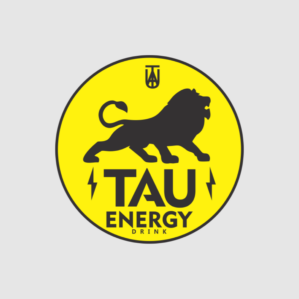 TAU Energy Drink Sticker Round