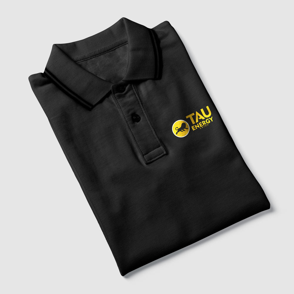 
                  
                    TAU Energy Drink Branded Mens Black Golf Polo Shirt
                  
                